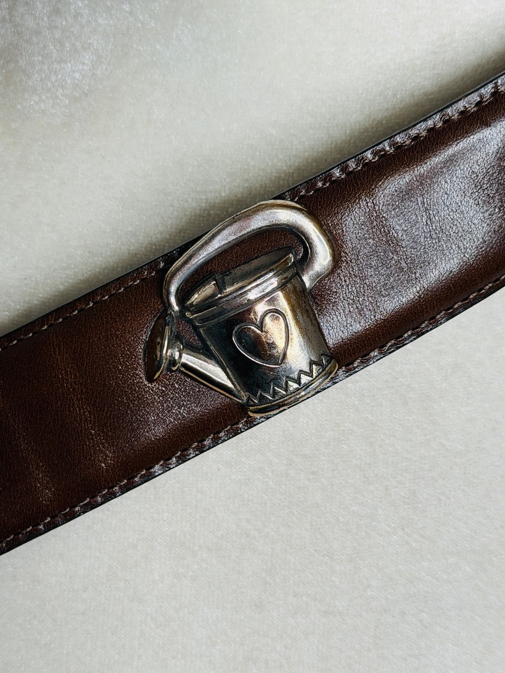90s Y2K Talbot’s Garden Motif Leather Belt - Picture 6 of 9